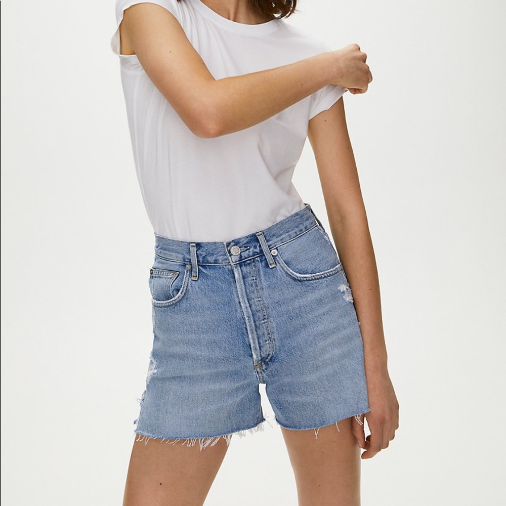 Agolde dee denim short - Picture 1 of 4